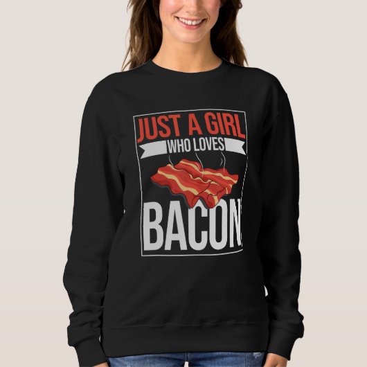 Gewoon een meisje dat van Bacon Barbecue Grilling Trui (Voorkant)