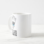 Gewoon een meisje dat van Badminton houdt Koffiemok (Voorkant links)