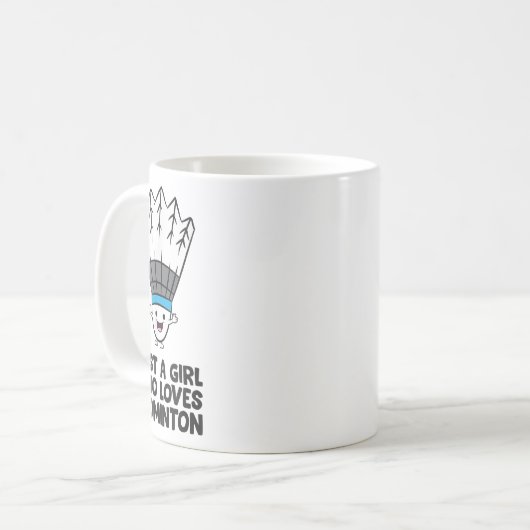 Gewoon een meisje dat van Badminton houdt Koffiemok (Voorkant links)