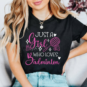 Gewoon een meisje dat van badminton houdt Roze vro Tri-Blend Shirt