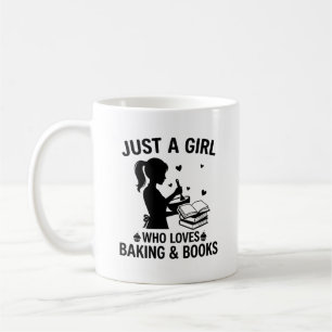 Gewoon een meisje dat van bakken en boeken houdt, koffiemok