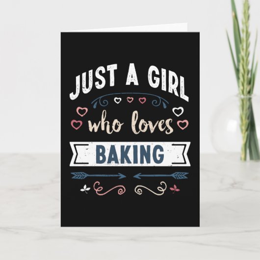 Gewoon een meisje dat van bakken grappige cadeaus  kaart (Voorkant)