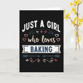 Gewoon een meisje dat van bakken grappige cadeaus  kaart (Gele Bloem)
