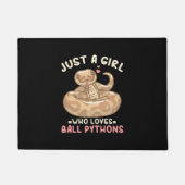 Gewoon een meisje dat van Ball Python houdt Deurmat (Voorkant)