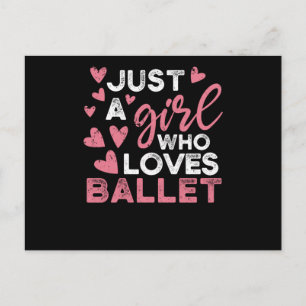 Gewoon een meisje dat van ballet ballerina danst h briefkaart