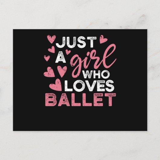 Gewoon een meisje dat van ballet ballerina danst h briefkaart (Voorkant)