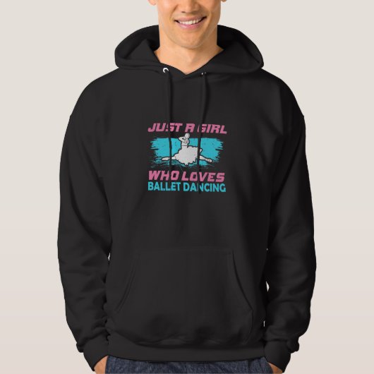 Gewoon een meisje dat van Ballet Dansend houdt Hoodie (Voorkant)
