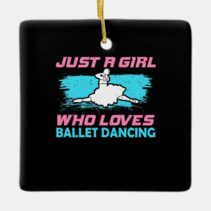 Gewoon een meisje dat van Ballet Dansend houdt Keramisch Ornament