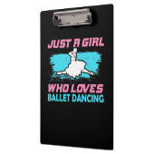 Gewoon een meisje dat van Ballet Dansend houdt Klembord (Links)