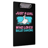 Gewoon een meisje dat van Ballet Dansend houdt Klembord (Rechts)