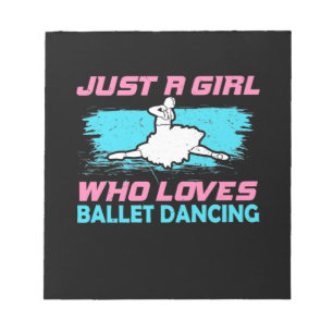 Gewoon een meisje dat van Ballet Dansend houdt Notitieblok
