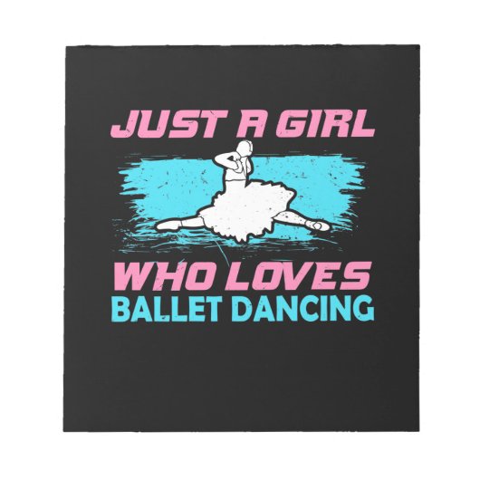 Gewoon een meisje dat van Ballet Dansend houdt Notitieblok (Voorkant)
