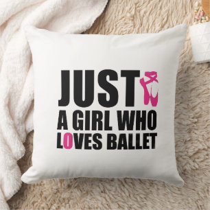 Gewoon Een Meisje Dat Van Ballet Houdt Kussen