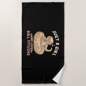 Gewoon een meisje dat van balpython houdt strandlaken (Voorkant)