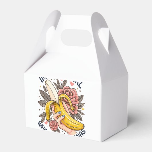 Gewoon een meisje dat van bananen houdt bedankdoosjes (Achterkant)