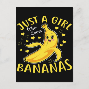 Gewoon Een Meisje Dat Van Bananen Houdt Grappig On Feestdagenkaart