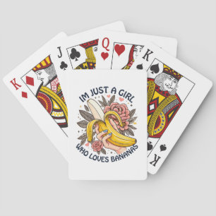 Gewoon een meisje dat van bananen houdt pokerkaarten