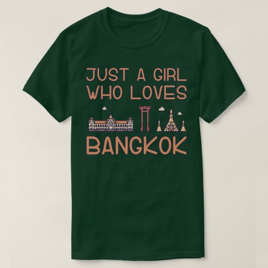 Gewoon een meisje dat van Bangkok houdt T-shirt (Design voorkant)