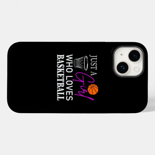 Gewoon een meisje dat van basketbal houdt Case-Mate iPhone case (Achterkant (horizontaal))