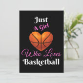 Gewoon een meisje dat van basketbal houdt kaart (Staand voorkant)