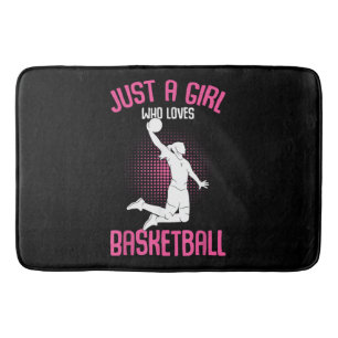 Gewoon een meisje dat van basketbal houdt kinderen badmat