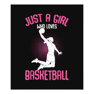 Gewoon een meisje dat van basketbal houdt kinderen foto afdruk