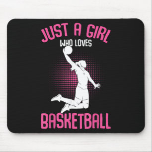 Gewoon een meisje dat van basketbal houdt kinderen muismat