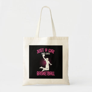 Gewoon een meisje dat van basketbal houdt kinderen tote bag