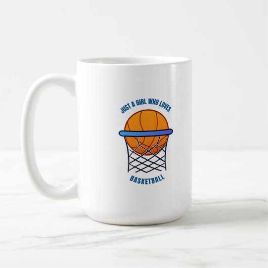 gewoon een meisje dat van basketbal houdt koffiemok (Links)