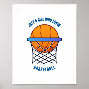 gewoon een meisje dat van basketbal houdt poster