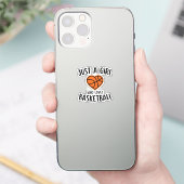 Gewoon een meisje dat van basketbal houdt sticker (Telefoon)