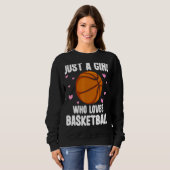 Gewoon een meisje dat van Basketball Basketball Sp Trui (Voorkant volledig)