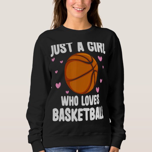 Gewoon een meisje dat van Basketball Basketball Sp Trui (Voorkant)