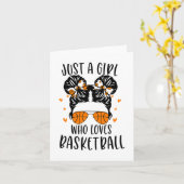 Gewoon een meisje dat van Basketball houdt Kaart (Gele Bloem)