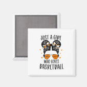 Gewoon een meisje dat van Basketball houdt Magneet (Voorkant / Achterkant)