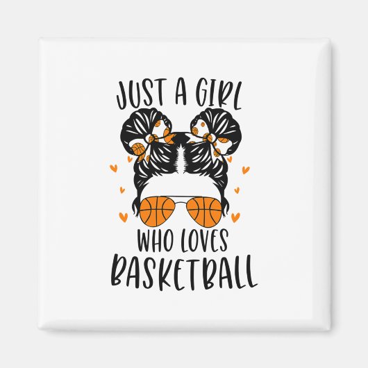 Gewoon een meisje dat van Basketball houdt Magneet (Voorkant)
