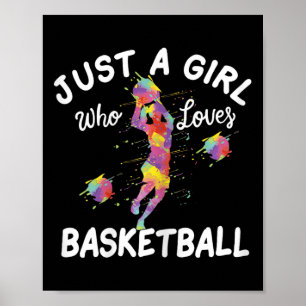 Gewoon een meisje dat van Basketball houdt Poster