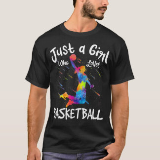Gewoon een meisje dat van Basketball houdt T-shirt
