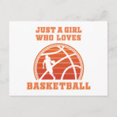Gewoon een meisje dat van Basketball houdt Uitnodiging Briefkaart (Voorkant)