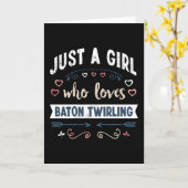 Gewoon een meisje dat van baton twirling houdt, le kaart (Gele Bloem)