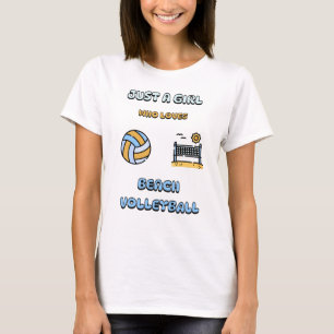 Gewoon een meisje dat van Beach Volleyball houdt T-shirt