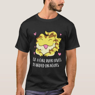 Gewoon een meisje dat van Bearded Dragons Lizard S T-shirt