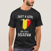 Gewoon een meisje dat van België houdt, Belgisch r T-shirt (Voorkant)