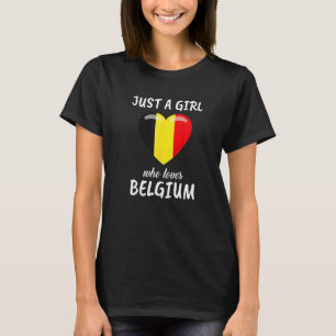 Gewoon een meisje dat van België houdt, Belgisch r T-shirt