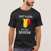 Gewoon een meisje dat van België houdt, Belgisch r T-shirt (Voorkant)
