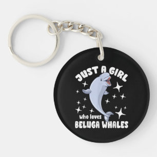 Gewoon een meisje dat van beloega's houdt sleutelhanger