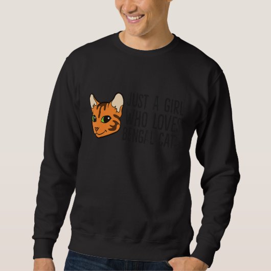 Gewoon een meisje dat van Bengalen houdt Trui (Voorkant)