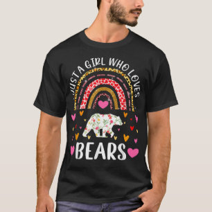 Gewoon een meisje dat van Beren houdt, Regenboogbe T-shirt