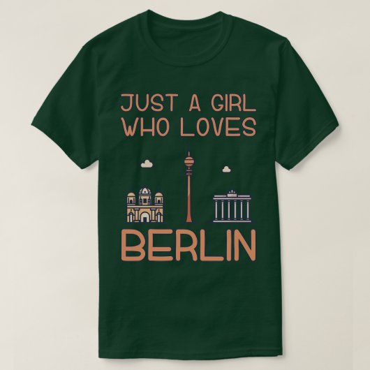 Gewoon een meisje dat van Berlijn houdt T-shirt (Design voorkant)