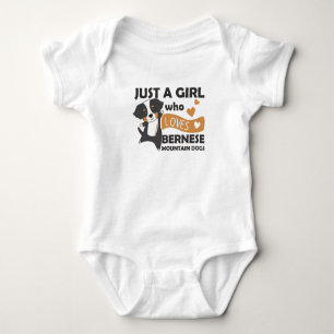 Gewoon een meisje dat van Bernese Mountain Dog Dog Romper